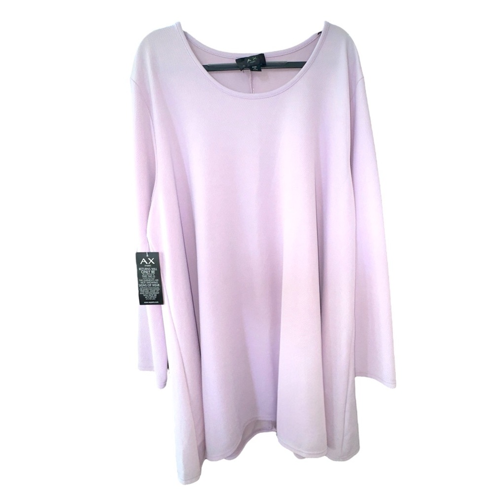 AX Paris Curve Soft Pink Tunic Top 26 NWT Oversized Minimalist Pastel